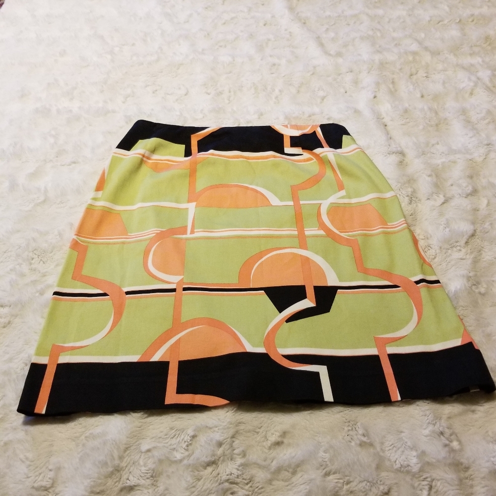 Etcetera Womens Skirt Size 4 Geometric Retro Artsy Colorful